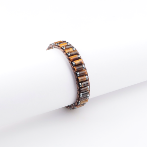 Kaplan Gözü & Hematit Taşı Silindir Bileklik Kaplan Gözü & Hematit Taşı Silindir Bileklik