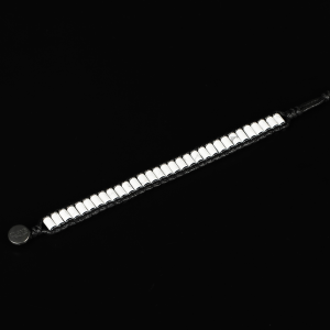 Havlit, Hematit Taşı Silindir Bileklik, Unisex / Kadın / Erkek