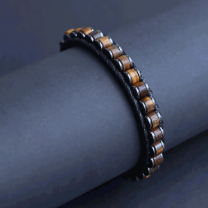 Kaplan Gözü Doğal Taş Slim Bileklik