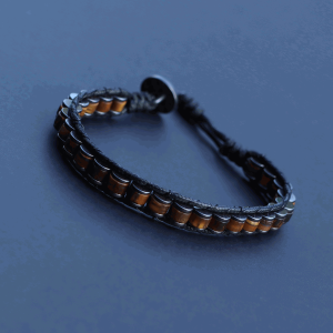 Kaplan Gözü Doğal Taş Slim Bileklik