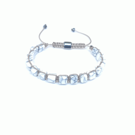 Küp Kesim Doğal Varisit Taşı Makrome Bileklik