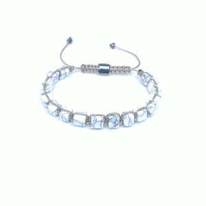 Küp Kesim Doğal Varisit Taşı Makrome Bileklik